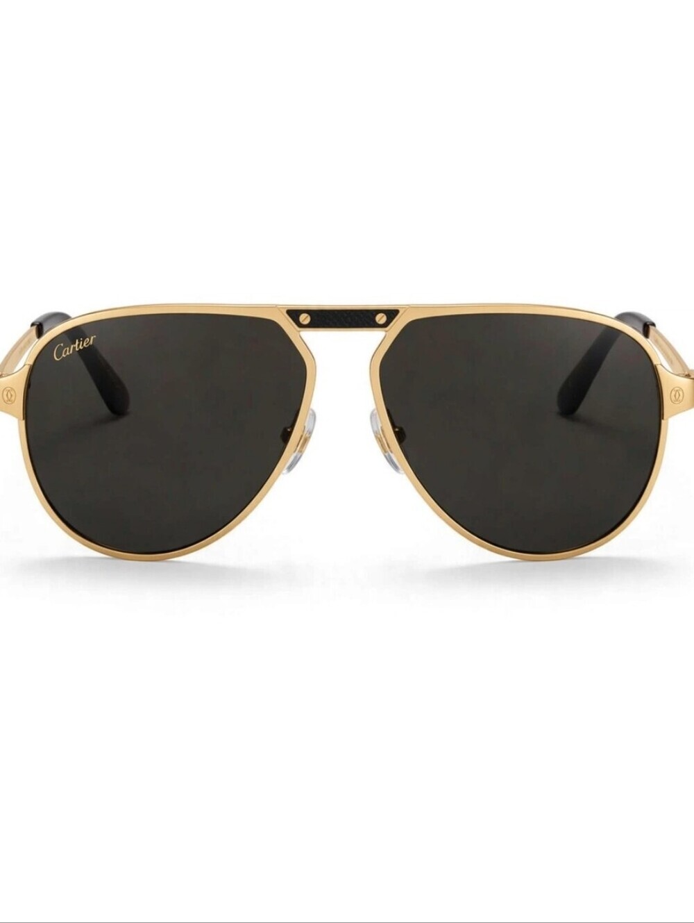 Cartier Gold Frame Sunglasses with Dark Lenses